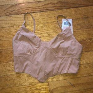 Tiger mist nude/pink crop top